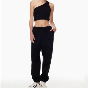 Aritzia Black Cozy Fleece Mega Sweatpants
